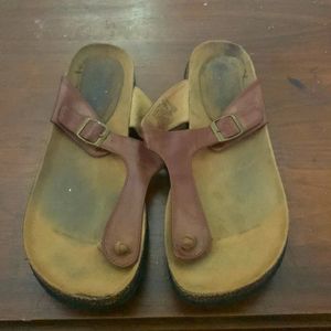 American Eagle Womens Sage Footbed Sandal